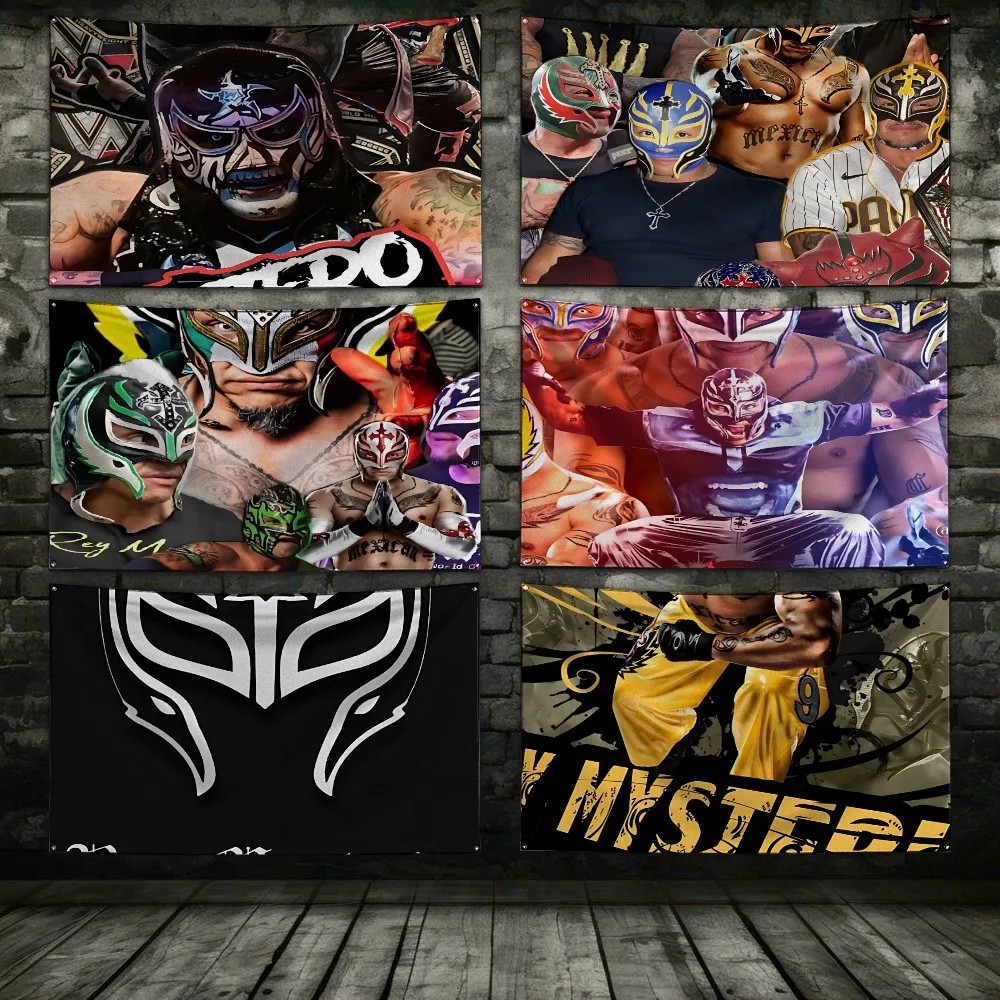 Popular M-Masked Wrestler Flag 3X5 Ft Personalized Flags Design Your Image Funny Tapestry Poster Dorm Room, Living Room, Bedroom