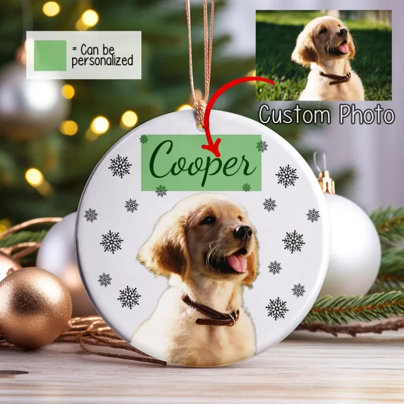 

Personalized pet cat Puppy Picture christmas Ornament Custom Dog Ornament Christmas Gifts For Dog Owners Pet Lovers room decor