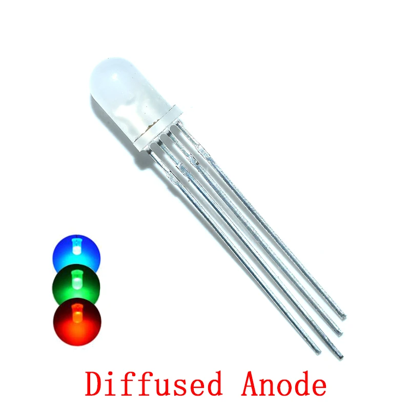 Diodes électroluminescentes LED RVB, cathode commune, anode commune, Leic-document, f5, surbrillance diffuse et transparente, Ardu37, 5mm, 20 pièces
