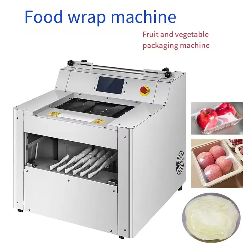 Automatic Fruit Vegetable Fresh Chicken Food Packaging Machine Plastic Wrap Snack Processing Equipment