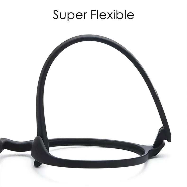 Herren TR90 Flexible Transparente Brillengestell Ultraleicht Mode Retro Runde Optische Brillen Damen 66016 – Detail 4