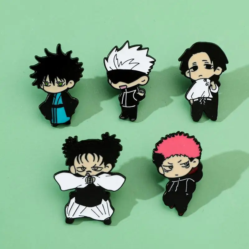 Jujutsu Kaisen Anime Gojo Satoru Metal Brooch Pin New Men Hat Decoration Alloy Badge Children Clothing Backpack Decoration Badge