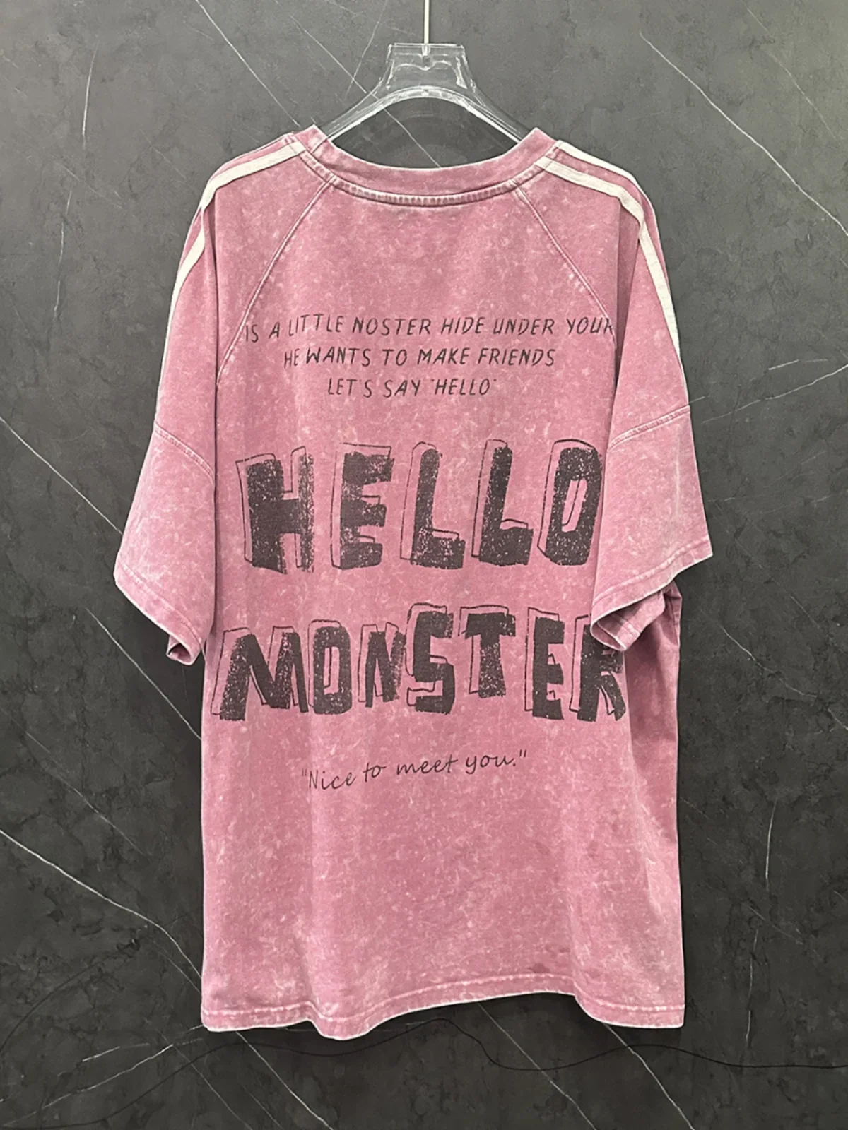 New Spring Summer Women Pink Short Sleeve T-shirt Sequins Cartoon Printed Loose O-neck Pullover Top All-match Mid-long Tees