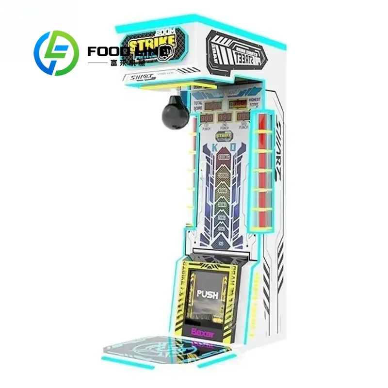 Boxer Punching Game Machine Works As Coin Operated Boxing Machine For Arcade Parks To Test Punch Strength With Punch Bag Arcade