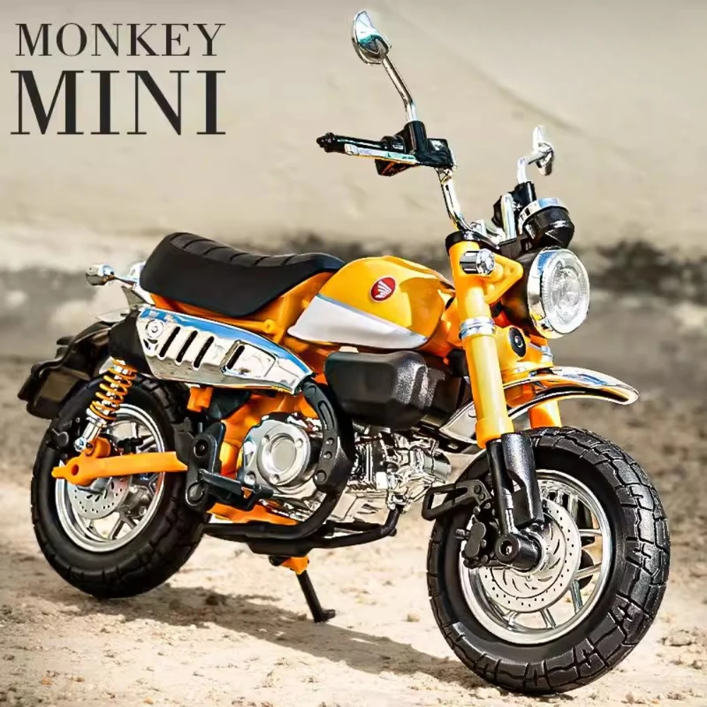 

1/12 Honda Monkey Alloy Toy Motorcycle Model Car with Sound Light Rear Wheel Suspension Motorbikes Vehicle Models for Children