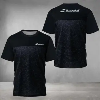 New Babolat Golf Suit Men's Leisure Fitness Sports Short Sleeve New Men's Badminton Sports Suit Contrast Tennis Suit Breathable