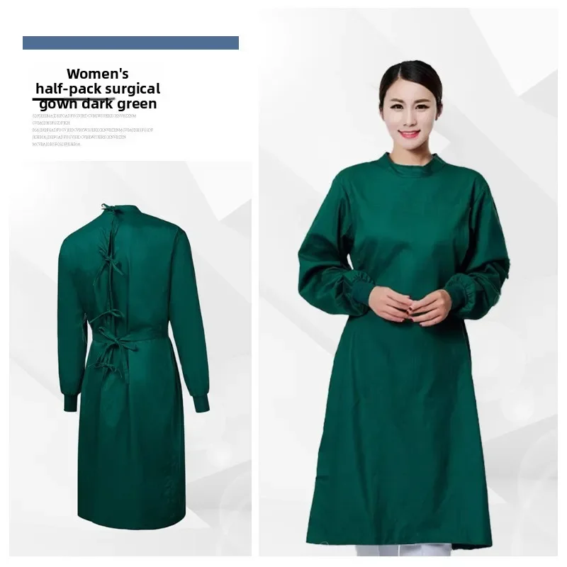 

Medical-Grade Cotton Long-Sleeve Reversible Isolation Gown for Rooms Suitable for and Oral Implantology