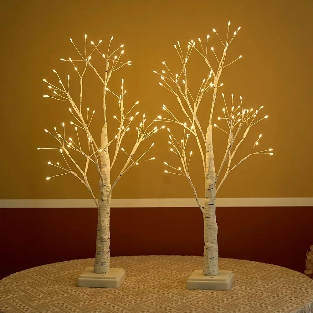 LED Night Light 16 Color Willow Light Warm White Birch Light Remote Control Bedroom Bedside Decoration Fairy Atmosphere Lamp