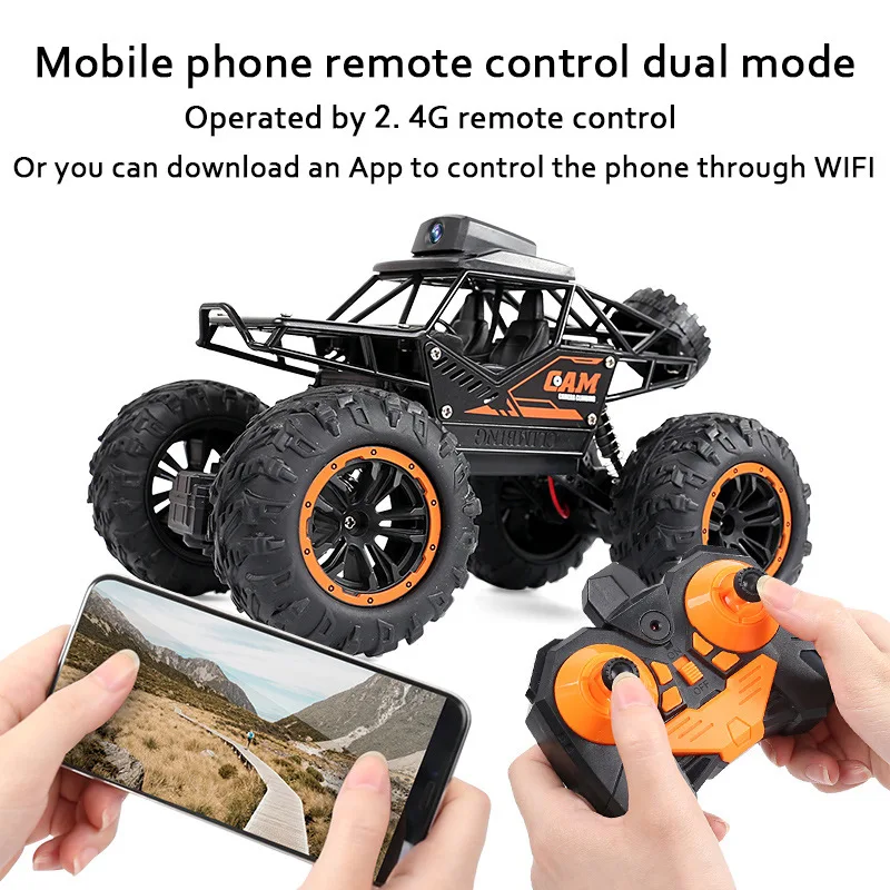 Remote Control Cars APP RC Off Road Truck With Wifi HD Camera RC All-terrain Vehicle High Speed Buggy SUV Model Toy Gifts