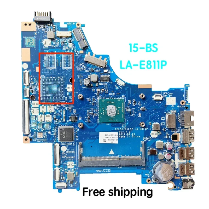 

Подходит для материнской платы HP 15-BS LA-E811P 924754-001 924754-501 924754-601, материнская плата, 100% протестирована, полностью работает