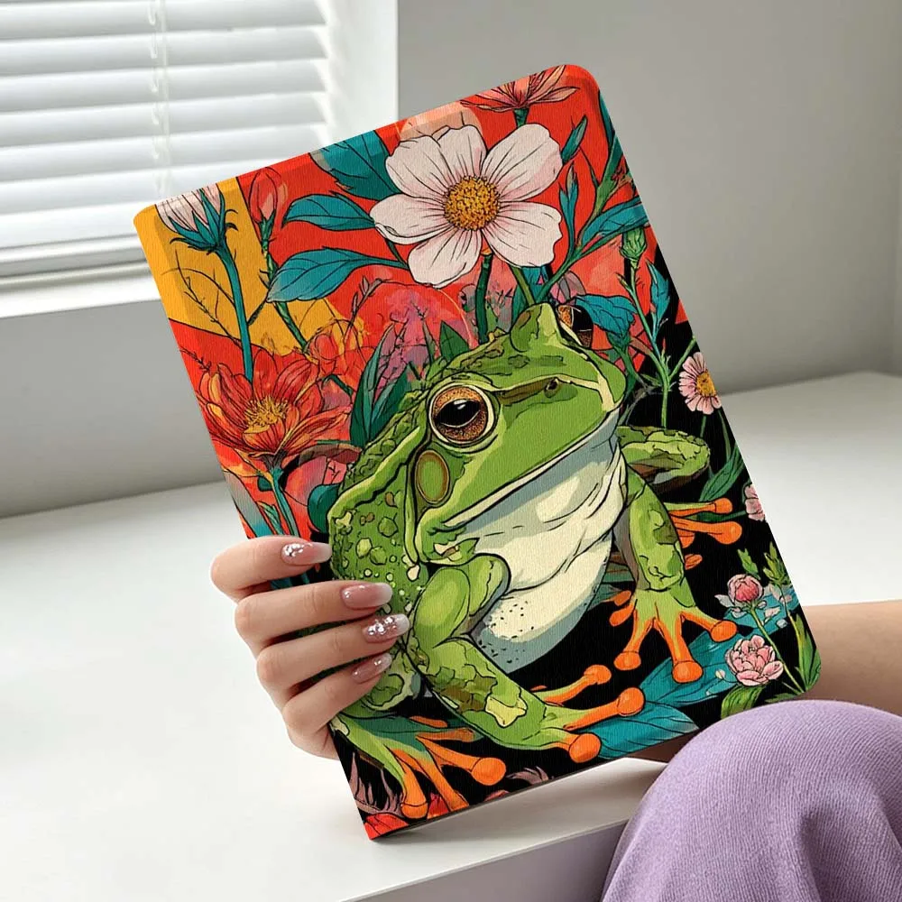 Creative Frog Design For Samsung Galaxy Tab S11 S10 S9 S8 S7 S6 A11 A10.1 A9 A8 A7 Ultra FE Plus Soft Tablet Case Gift