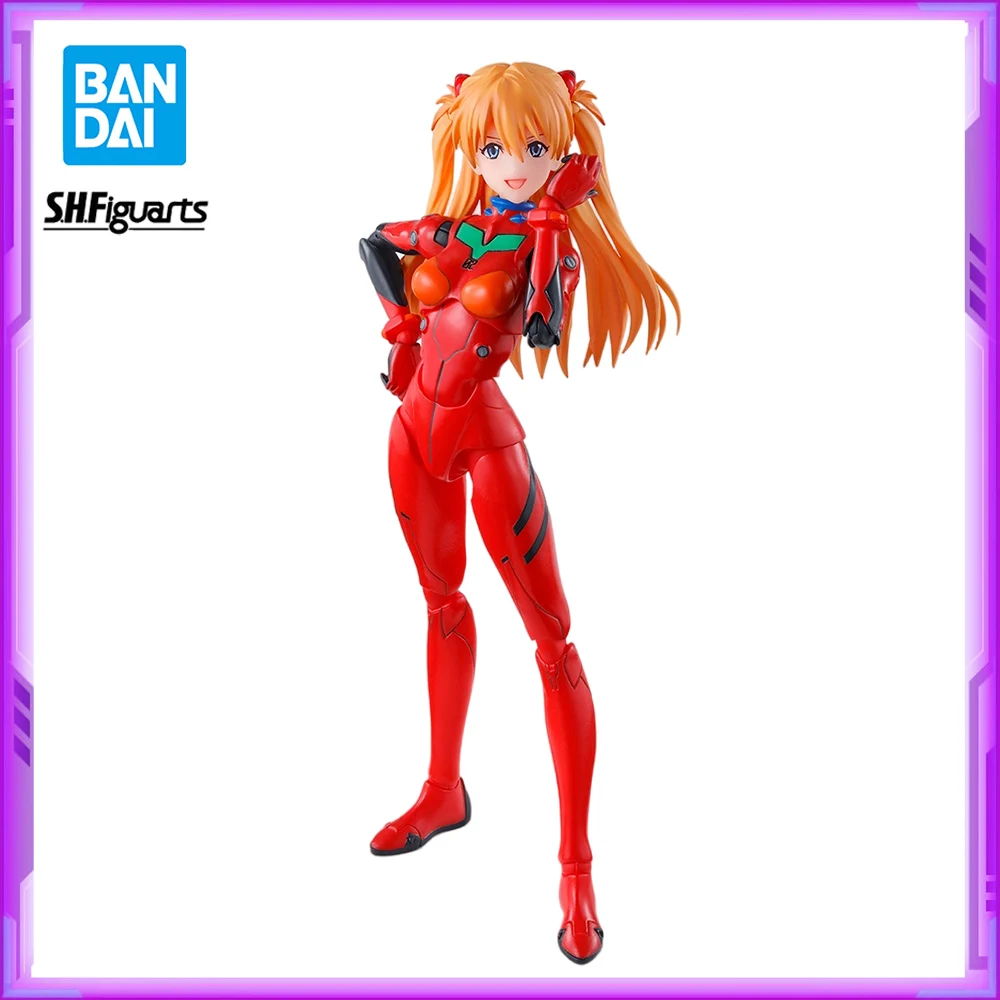 

Original BANDAI SHFiguarts NEON GENESIS EVANGELION Asuka Langley Soryu PVC Anime Figures Action Figure Model Toys