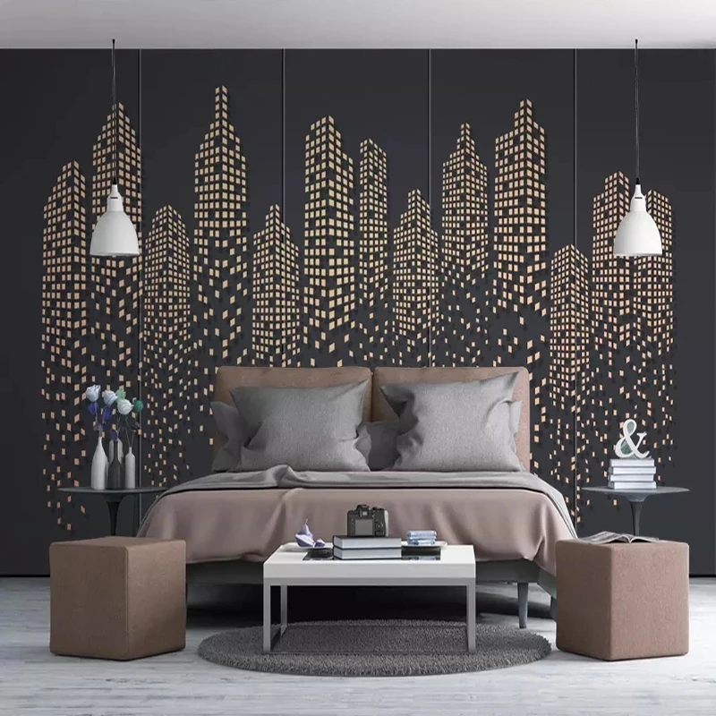 Customized Mural 3D City Building Photo Wallpaper Cafe Living room sofa TV background wall bedroom restaurant wall fabric Hotel