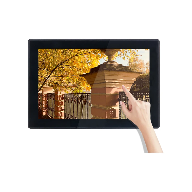 Wall mounted/Embedded 10.1 inch android industrial all in one capacitance touch panel pc for express cabinet