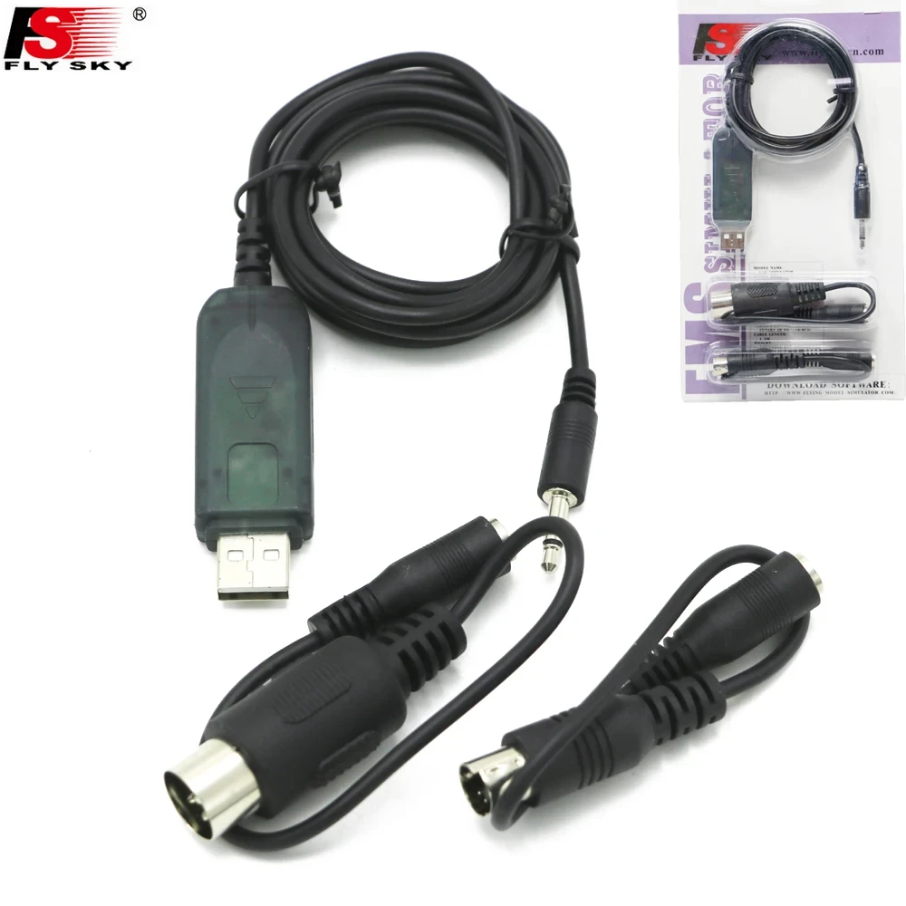 Flysky FS-SM100 USB Flight Simulator Adapter Cable for Flysky FS-i6 FS-i4 FS-TH9X FS-T4B FS-GT3 FS-GT2 Remote Controller