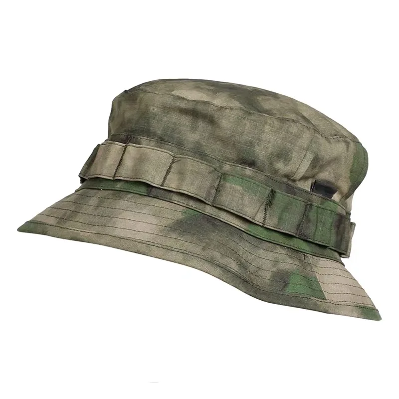 British SAS Aircrew Short Brim Benny Hat MC Camo Narrow Brim Round Edge Fisherman\'s Hat Sunscreen Breathable Riding