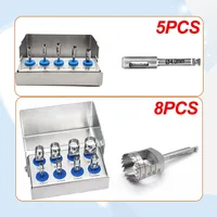 Kit de implante de taladro Dental Trephine con brocas de pieza de mano de baja velocidad para cosecha de núcleos ósseos y cirugía de implantes