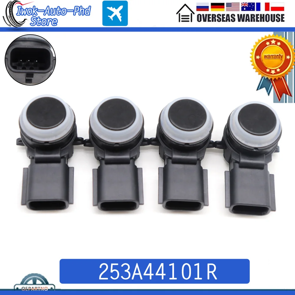 4pcs 253A44101R Car PDC Parking Sensor 253A4 4101R For Renault Distance Control Sensor 253A4-4101R