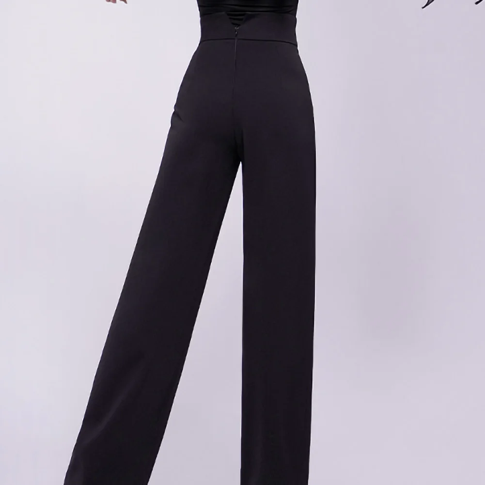 نمط جديد السراويل اللاتينية الرقص السراويل الرياضية السراويل الخامس على شكل واسعة الحواف الدنيم المرأة السامبا التخسيس السراويل المستقيمة #6