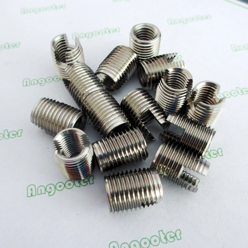 

50Pcs/set Stainless Steel M3 M4 M5 M6 M8 Self Tapping Thread Slotted Inserts Set Thread Repair Tools set Thread Inserts kit