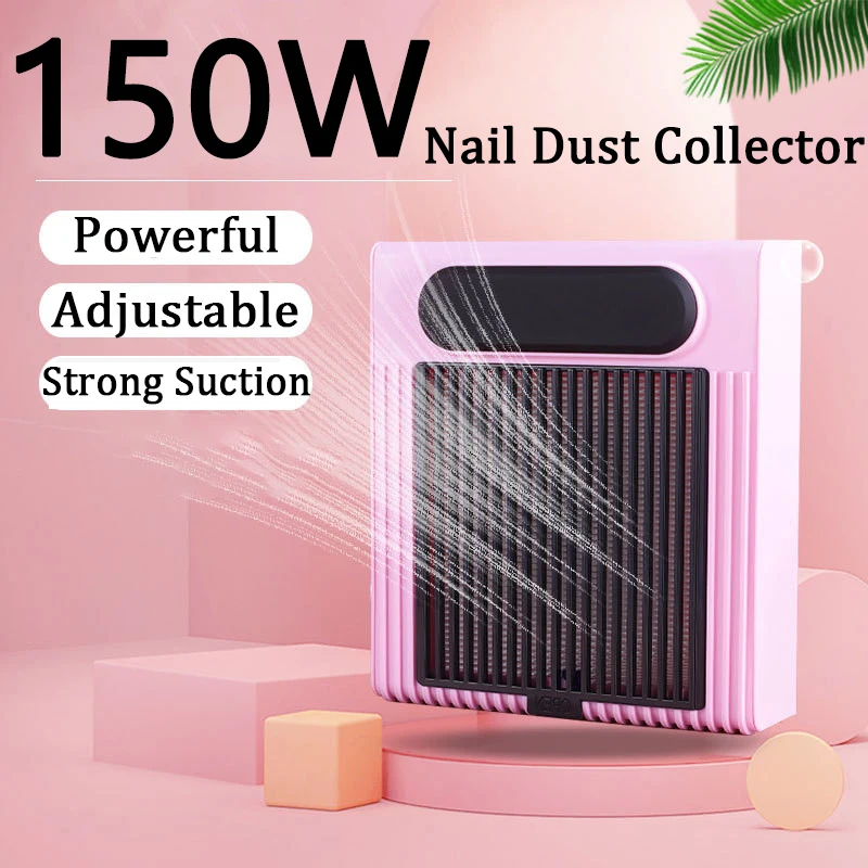 Strong Suction Nail Vacuum Cleaner With Removable Filter Nail Extractor Fan Desktop Nail Dust Collector Manicure Machine Tools