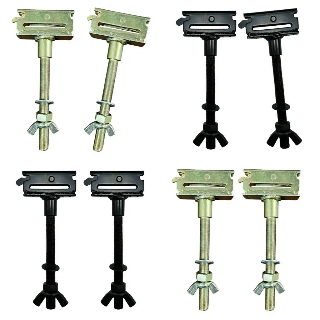 Spare Tire Hook Bracket Storage Set, Steel Trailer Mount with Spring Base, Threaded Post, and Locking Hardware, 2 Pack