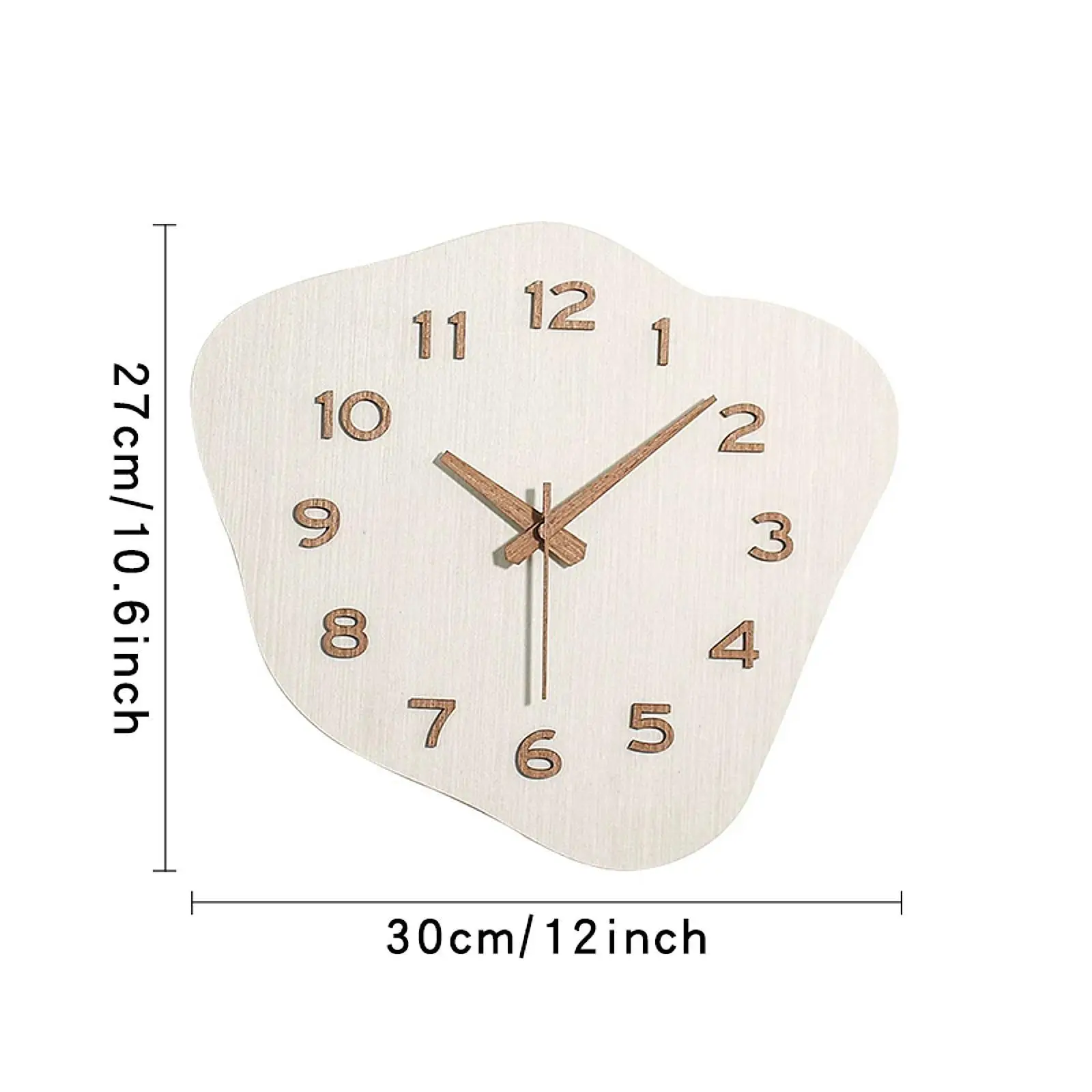 1pc Wall Clock Minimalist Design Creative Home Decoration Silent Irregular Clock for Cafe Farmhouse Kitchen Bedroom Living Room