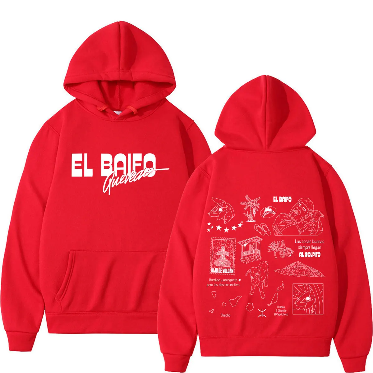 QUEVEDO EL BAIFO Album 2026 Tour Grafik-Hoodies für Herren und Damen, Hip-Hop-Pullover, Herbst-Winter, locker geschnitten, lässig, hochwertige Sweatshirts – Detail 13