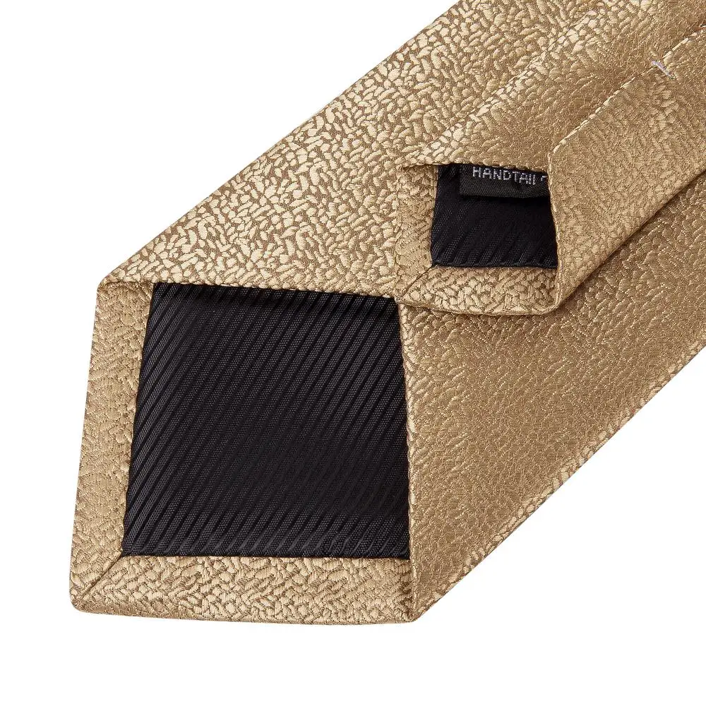 طقم أزرار أكمام للرجال ، ربطة عنق بيزلي صلبة ، حفل زفاف رسمي للأعمال ، ربطة عنق ، حرير أصفر ذهبي