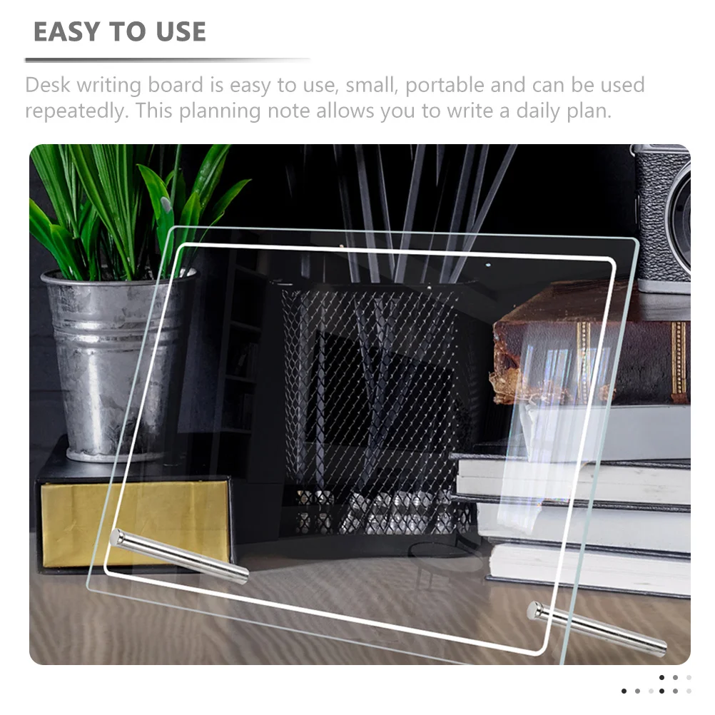 

1Set Clear Acrylic Dry Erase Board Desktop Writing Memo Planner for Daily Schedules to Do Lists Home Office Organization Task