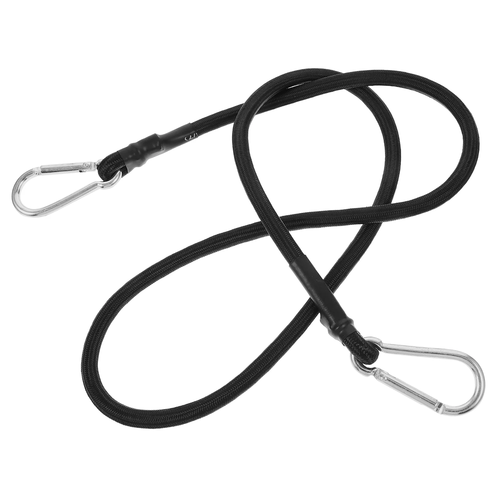 

Heavy Duty Bungee Cords with Hooks Carabiner Bundling Rope Black Motorcycle Luggage Strap