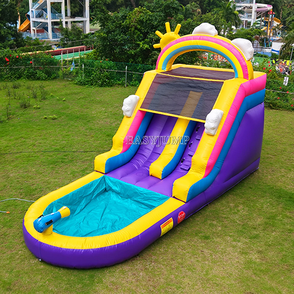 

Inflatable Water Slide with Pool for Kids & Toddlers, Backyard Park Commercial Use, Outdoor Water Play Wet Slides