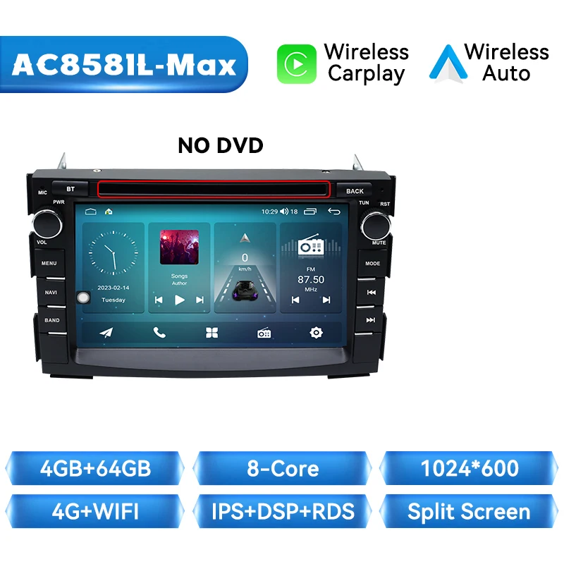 Auto radio stereo voor Kia Ceed 2010 2011 2012 Venga Android 14 8GB+128GB 8-core draadloze CarPlay GPS navigatie 2 DIN multimediasysteem autoradio