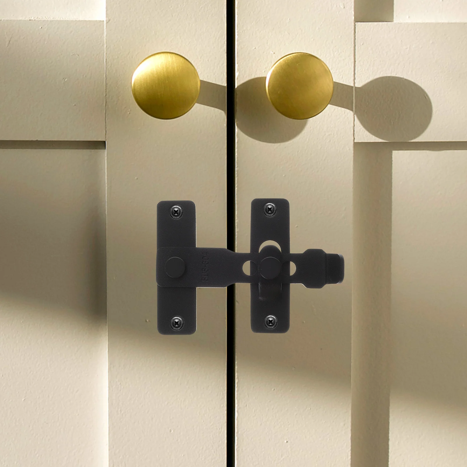 

Stainless Steel Lock Latch 180 Degree Sliding Clasp Heavy Duty Safety Bolt Suitable Gates Sheds Garages Barn Door Latches Door