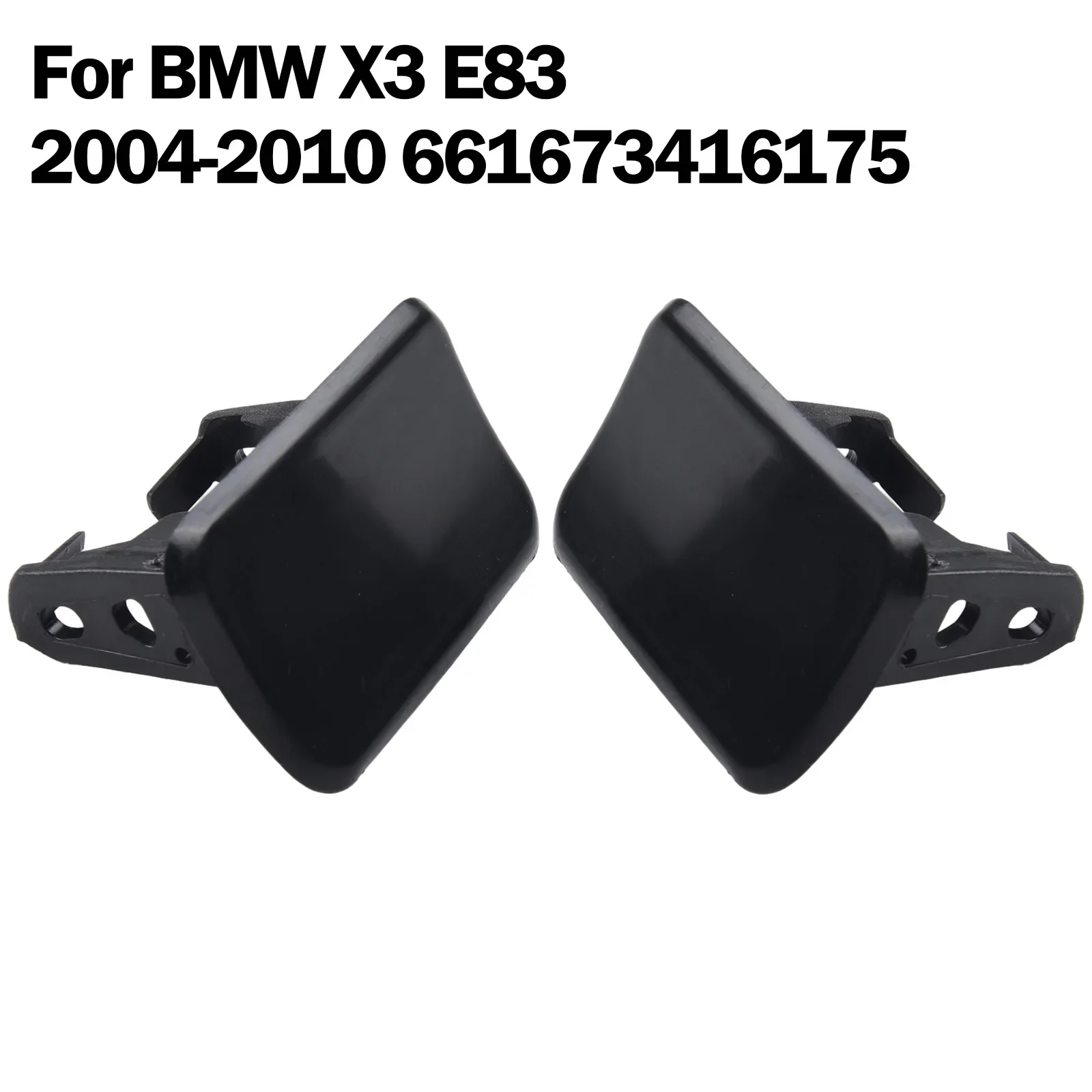 Cubierta de boquilla de lavado de faros de coche, tapa de limpieza de faros delanteros para BMW X3 2004 - 2010 61673416175 61673416176, 2 piezas