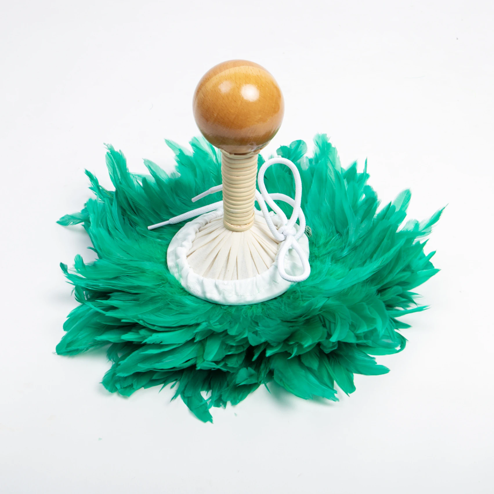 UliUli Colored Feather Gourd Rattles Traditional Hawaiian Uli Uli Hula Dance Instruments Auana & Kahiko Performances Implements