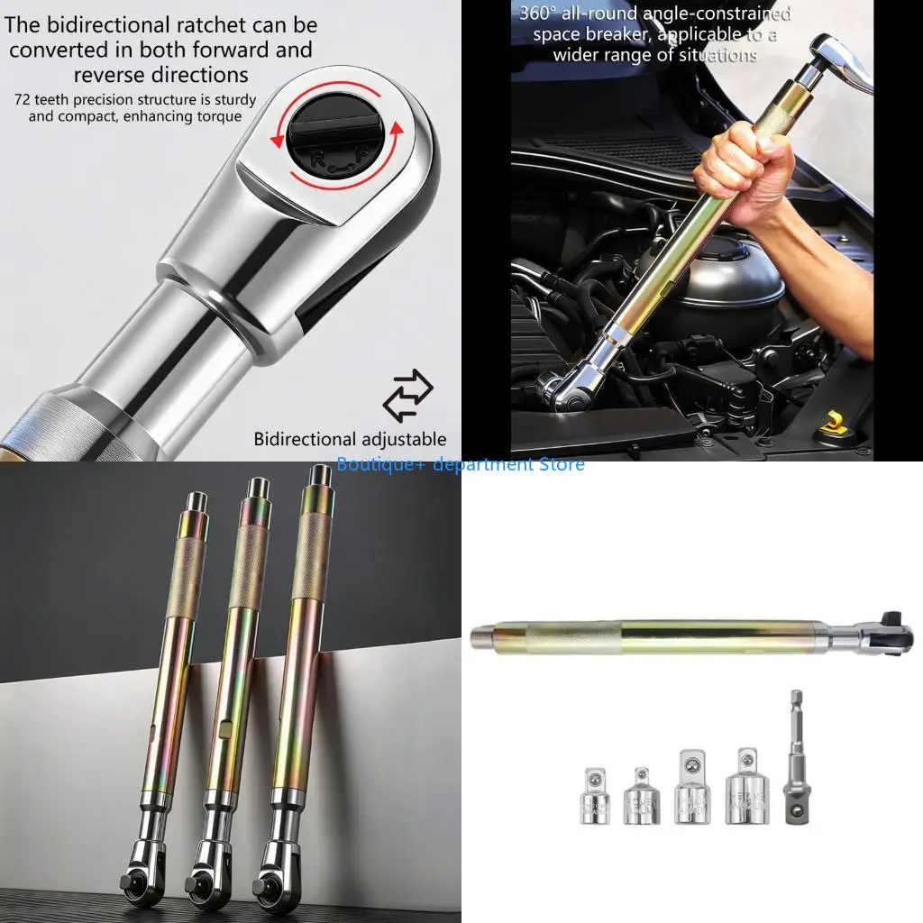 E1PD 1/2Inch High Torques Manual Electric Ratchet Wrench for Mechanics and DIY