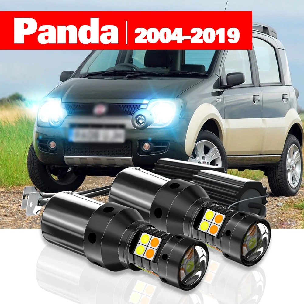 

For Fiat Panda 2004-2019 2pcs LED Dual Mode Turn Signal+Daytime Running Light DRL 2012 2013 2014 2015 2016 2017 2018 Accessories