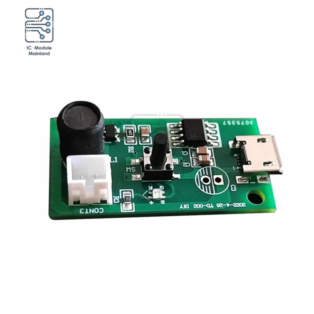 DC5V Mini Humidifier Mist Module Driver Board Micro USB/ Type-C Interface Seven Colour Monochrome Lights Suitable for Home Use