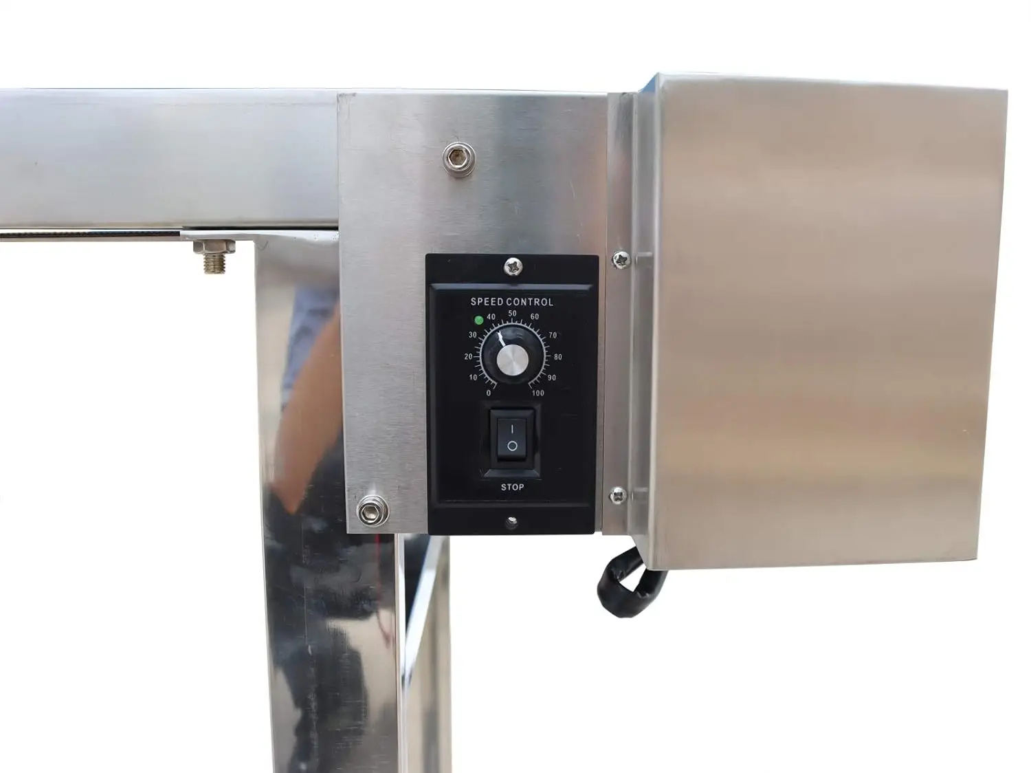 ناقل الحزام المسطح ناقل نقل الحزام البلاستيكي درابزين مزدوج إطارات من الفولاذ المقاوم للصدأ معدات النقل الصناعية