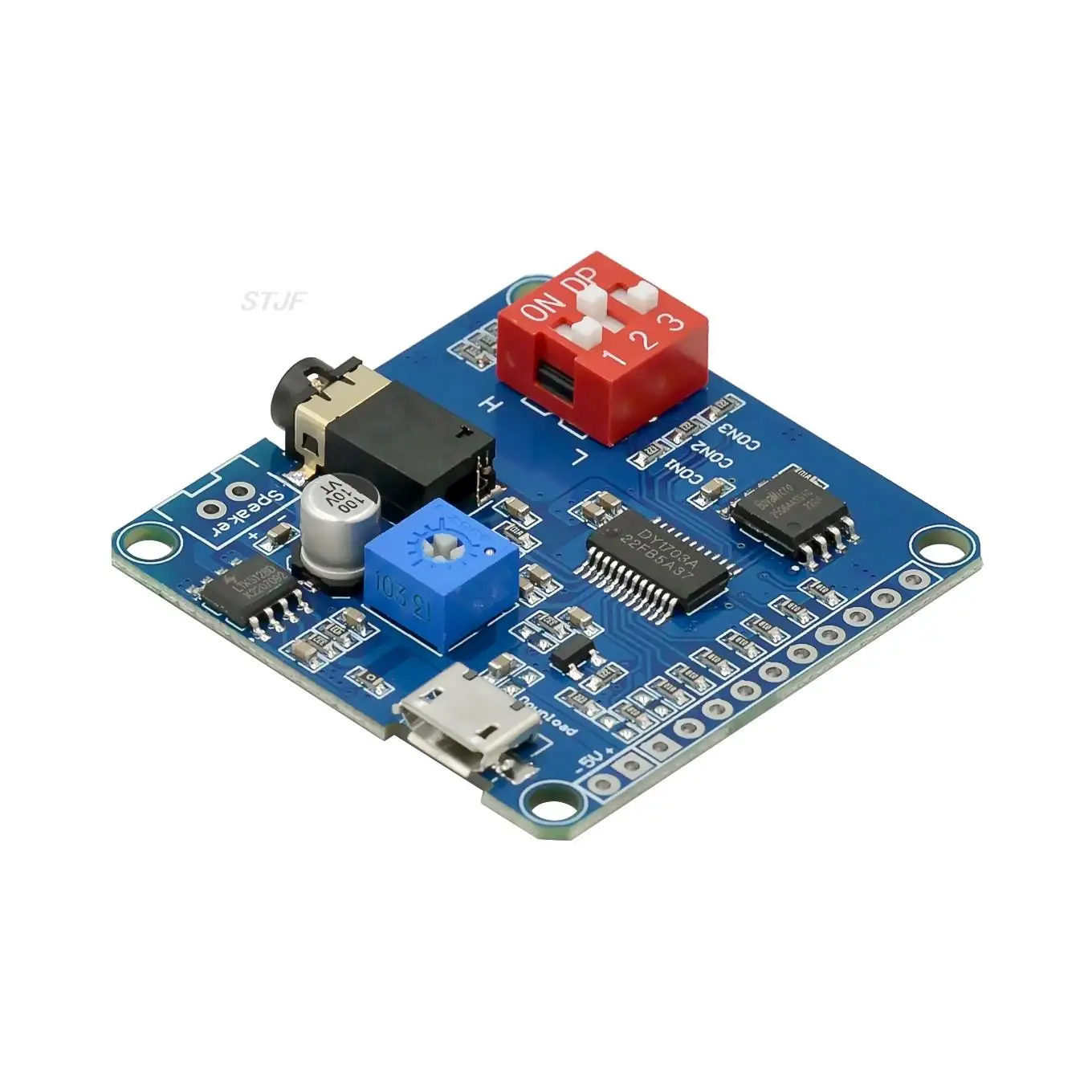 Sprach-Sound-Wiedergabemodul Arduino MP3-Player-Modul UART I/O Trigger Klasse D Verstärkerplatine 5W 8M Speicher DY-SV8F SD/TF-Karte – Detail 10
