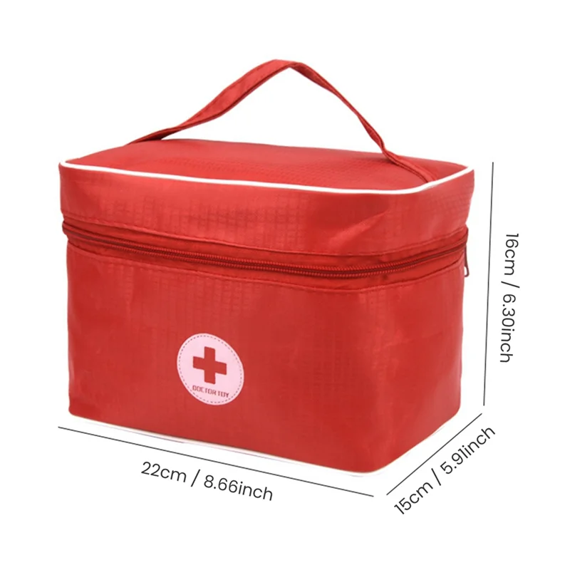 AS96- للأطفال مجموعة ألعاب خشبية للتظاهر للفتيات والأولاد صندوق دواء لطبيب الأسنان باللون الأحمر