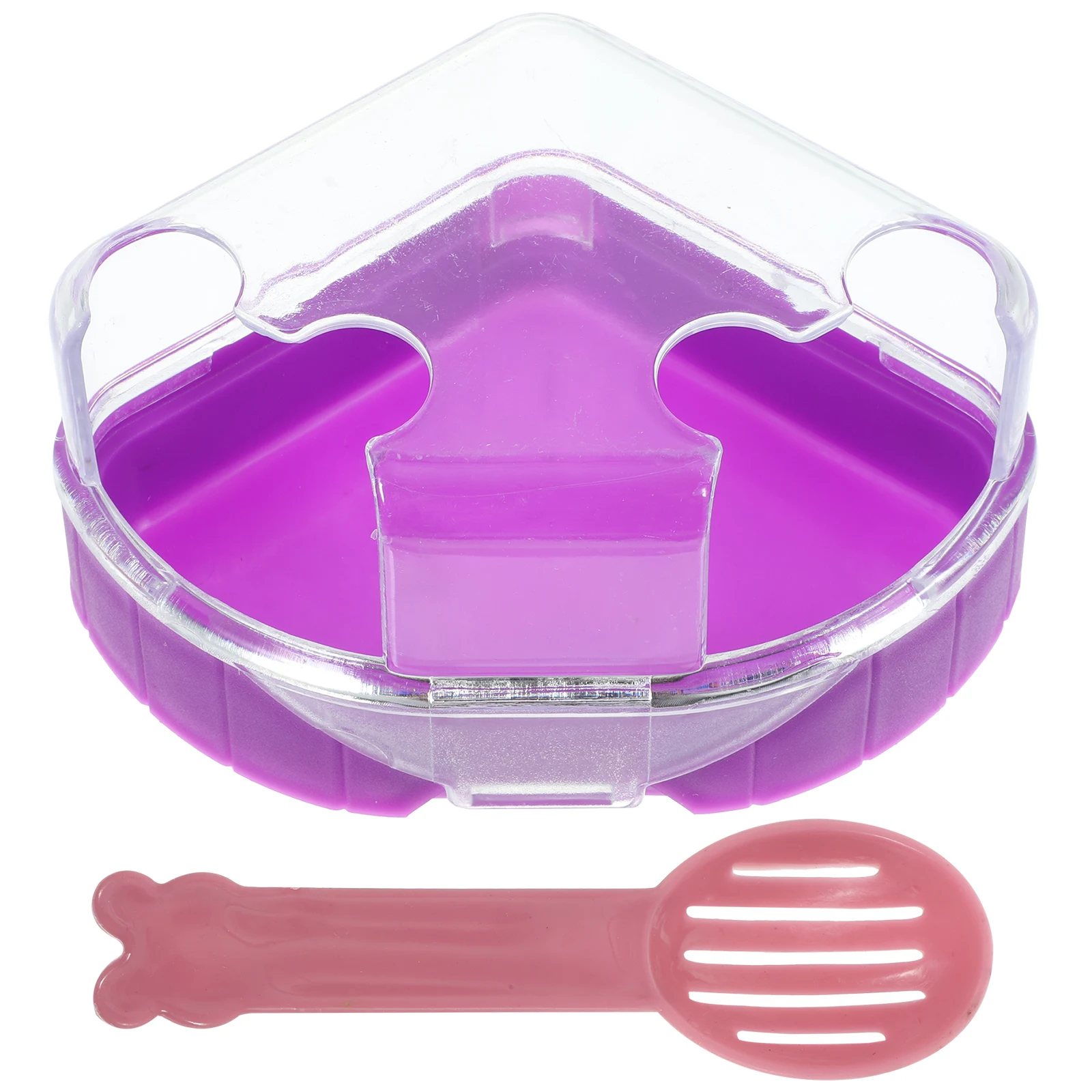 

1pc Eco-Friendly Abs Hamster Bathroom Double Door Large Size Translucent Cage For Small Pets Pet Supplies