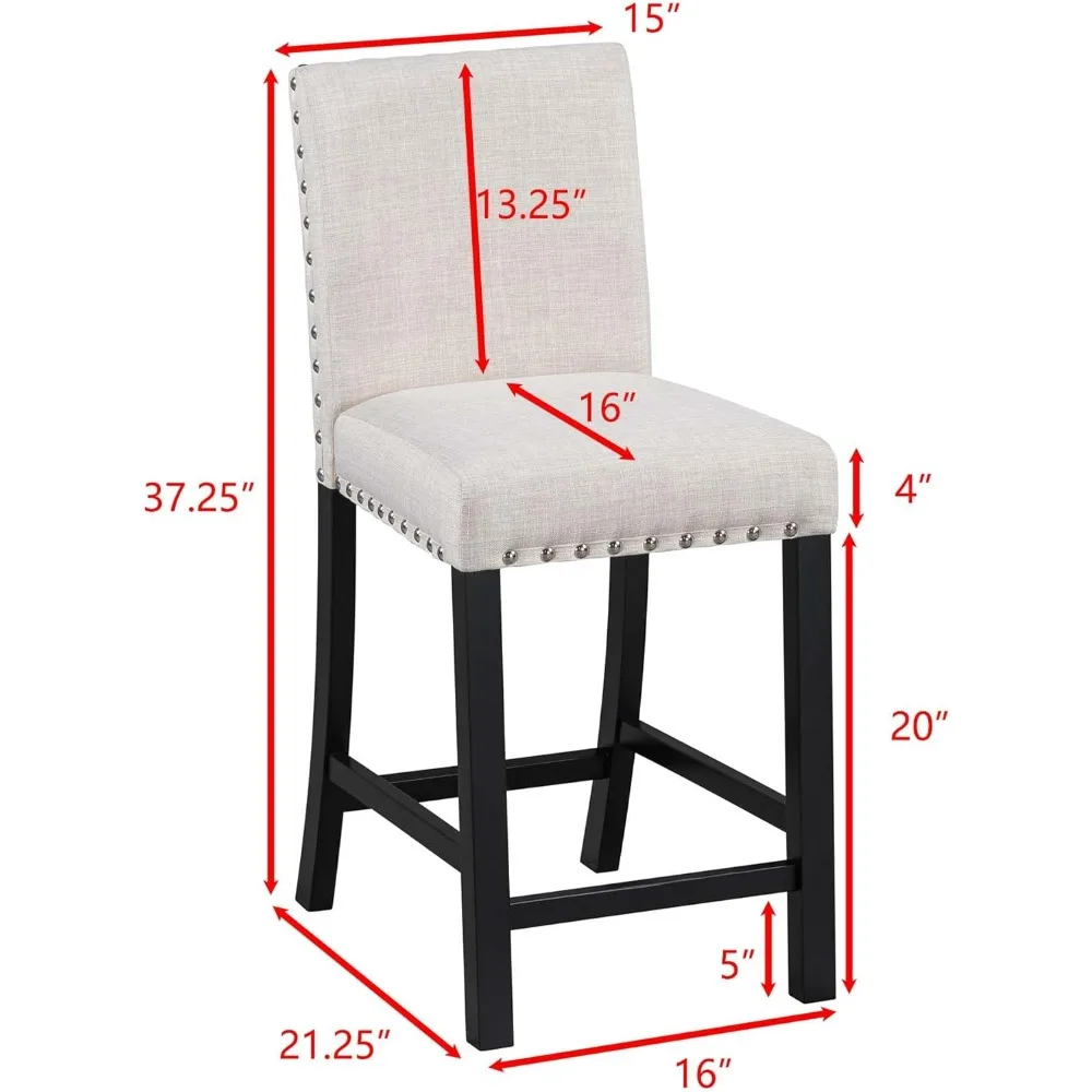 5-teiliges quadratisches Ess-Set mit Tischplatte aus Kunst marmor, 35 "W Massivholz-Esstisch mit 4 Stühlen, platzsparendes Essen