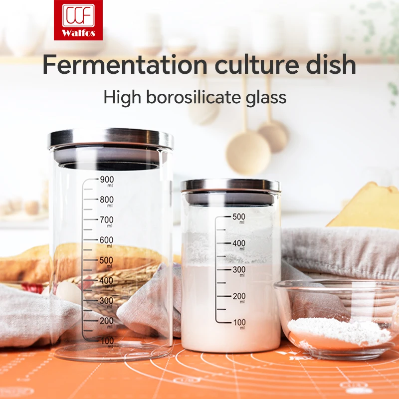 Fermentation culture dish with scale natural yeast rapid fermentation tank Fermentation tank Glass sealed bottle Baking device