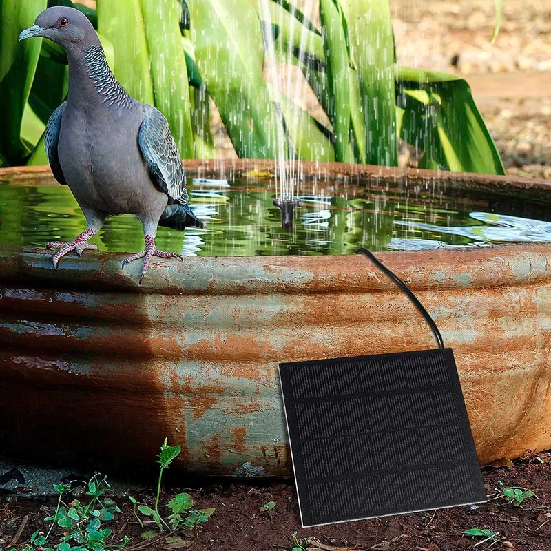 

Solar Water Fountain Square Pool Pond Waterfall Fountain Garden Outdoor Decoration Solar Powered Floating Bird Bath