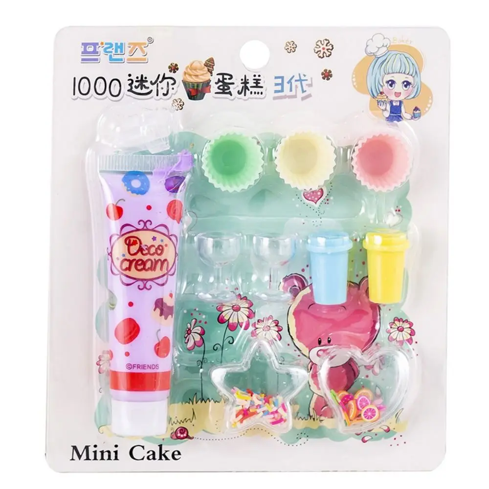 Cartoon Simulation Cream Ice Cream Dessert Making Handmade DIY Cake Model Cream Glue Small Parts Play House Pretend Play