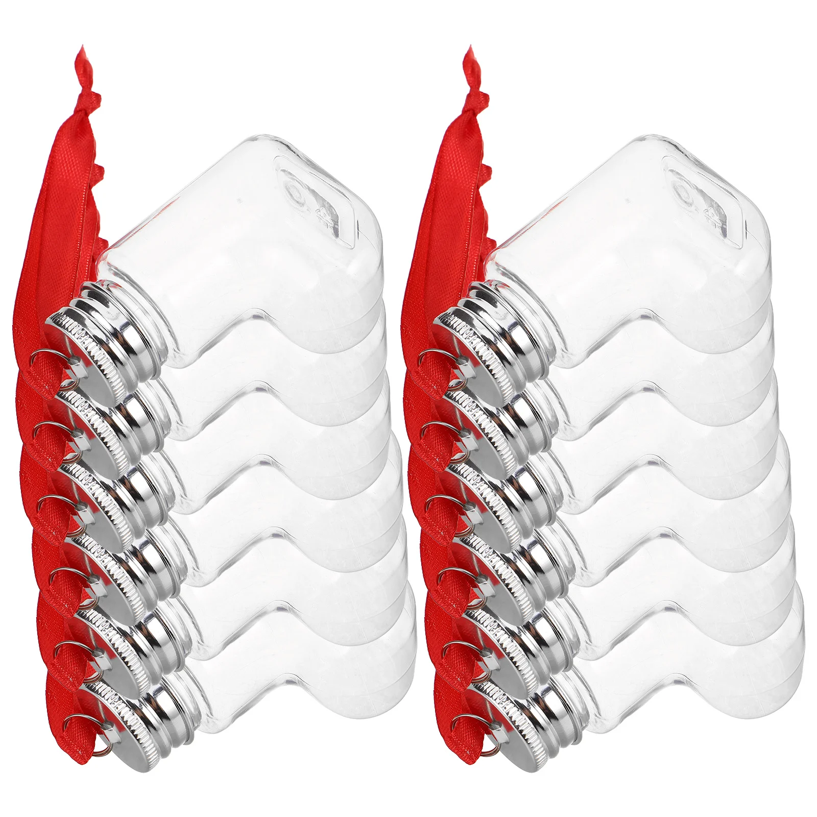 

14Pcs 50ml Clear Plastic Fillable Sock Ornaments Screw Cap DIY Christmas Treats Snack Storage Containers Clear Ornaments