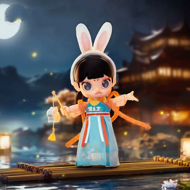 

MOLLY garden lantern show Kawaii Ornaments Figurines Home Decor Desktop Model Dolls Gilrs Gift Model Toys