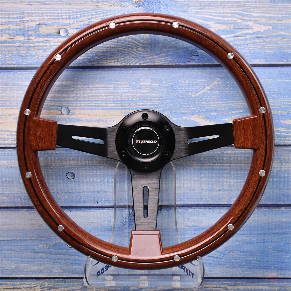 

Руль TIYPEOR 350 мм, классический ретро-стиль, ABS, под дерево, 3 спицы, для гонок и дрифта, спортивный, с противоскользящим креплением